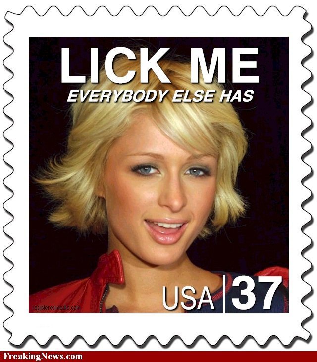 Paris Hilton stamp