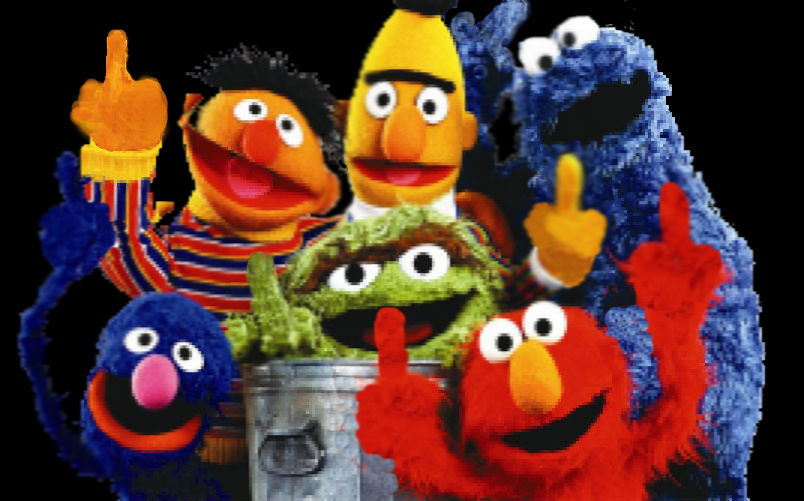 offensive humour sesame street fingers