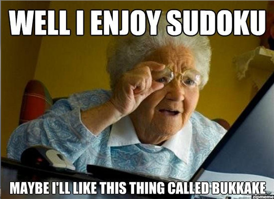 Grandma enjoys Sudoku
