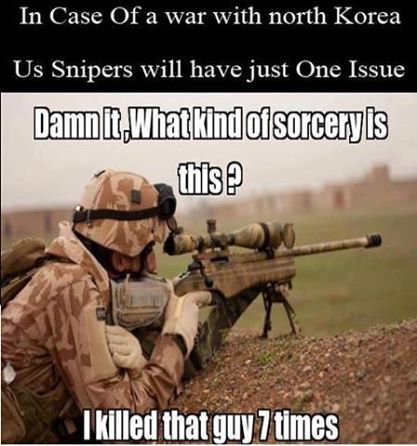 US sniper in next Korean war