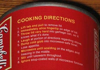 Proper soup directions