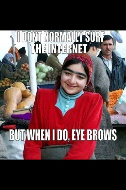 She brows, she brows