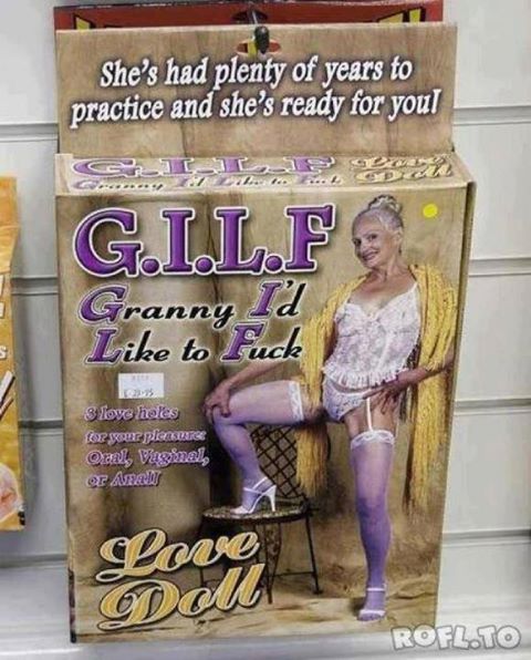 Granny blow up doll