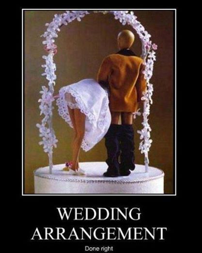 Proper wedding arrangement on cake