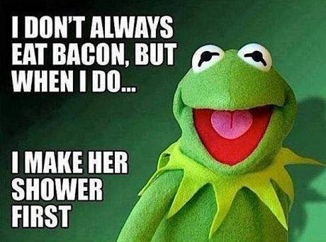 Kermit doesn't always eat bacon