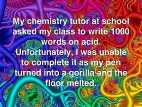 Writing 1000 words on acid