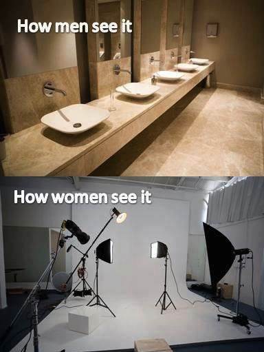 How women see bathroom mirrors