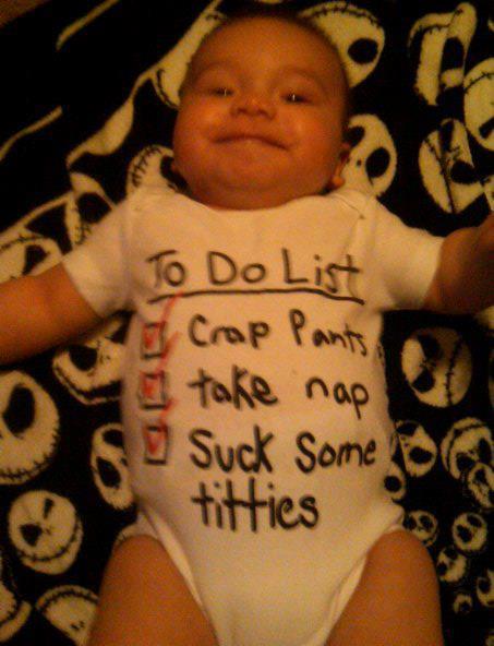 Baby's to do list