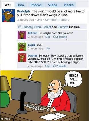 Rudolph dissing Santa online