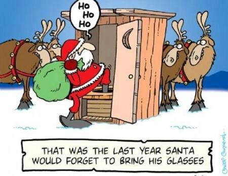 Santa forgot his glasses for the last time