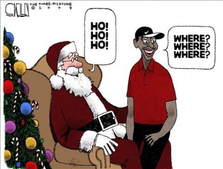 Tiger Woods and Santa Claus