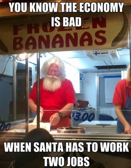 Santa working 2 jobs