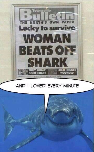 Woman vs shark