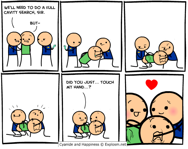 Cyanide and Happiness - Touching hands