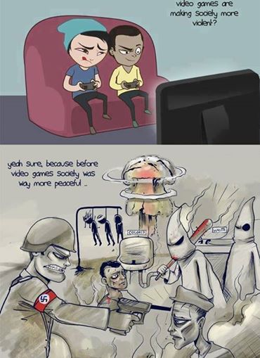 Blaming violent video games...