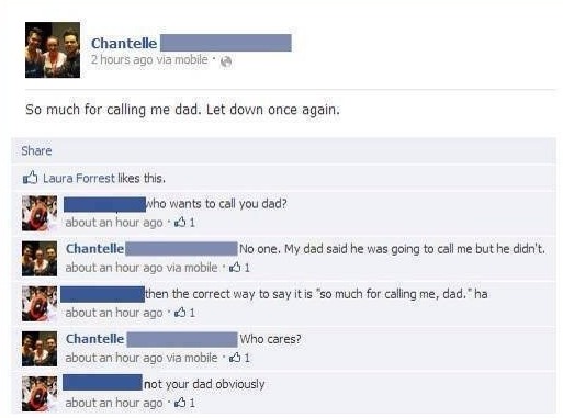 Dad doesn't care