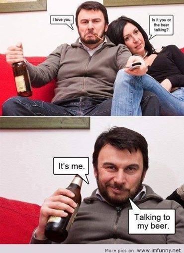 Talking to the beer
