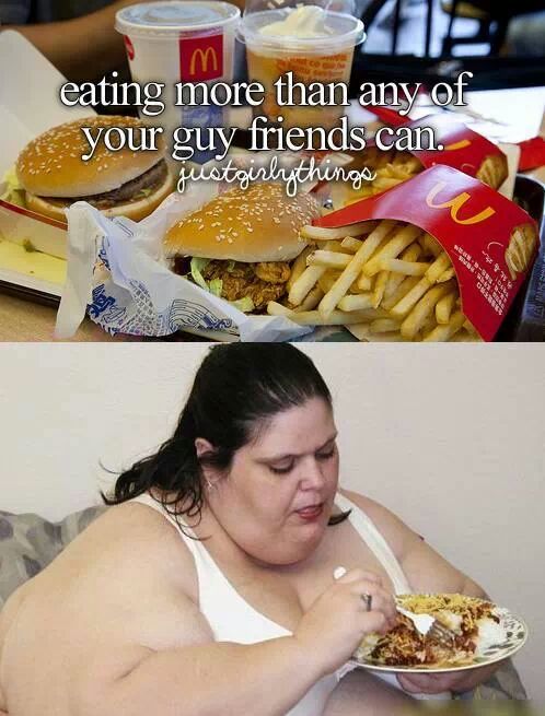 Eating more than your guy friends