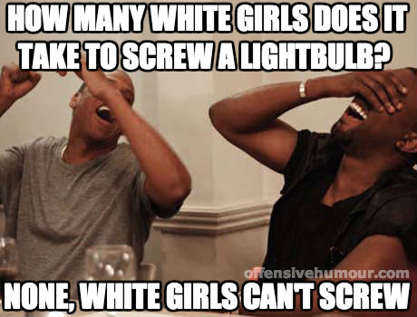 How many white girls joke