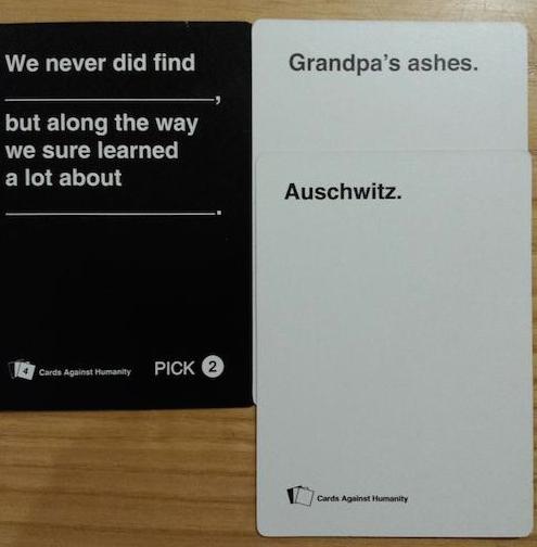 Card against grandpa