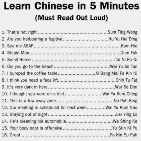 Learn Chinese in 5 minutes