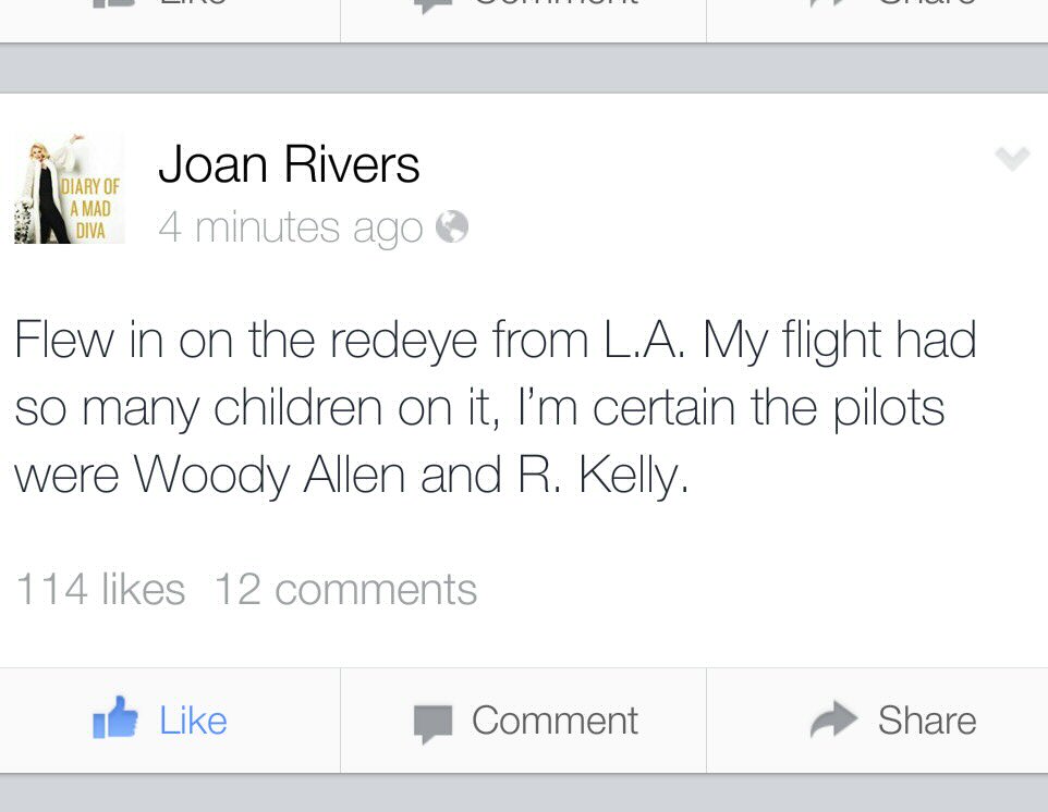 Joan rivers on the red eye flight