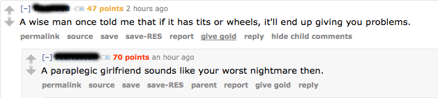 Tits or wheels