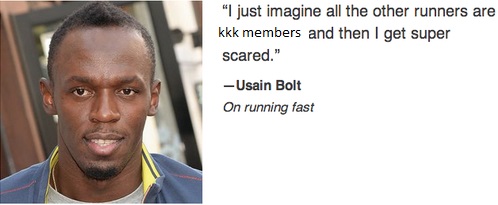 Usain Bolt on running fast