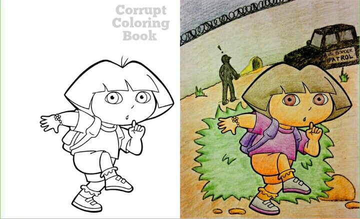 Corrupt coloring book