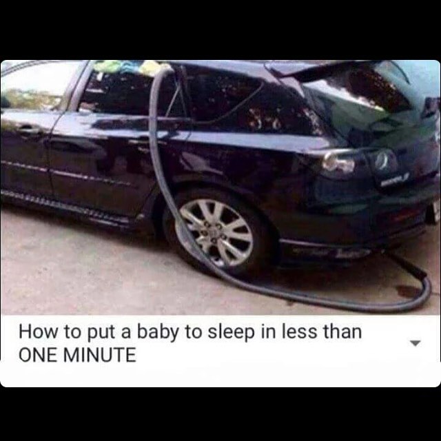 putting baby to sleep in car 