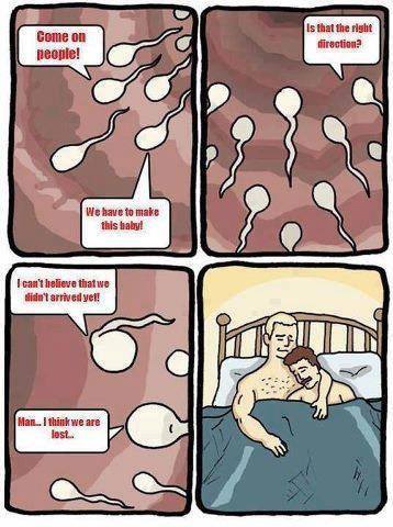 Sperm lost in rectum gay joke